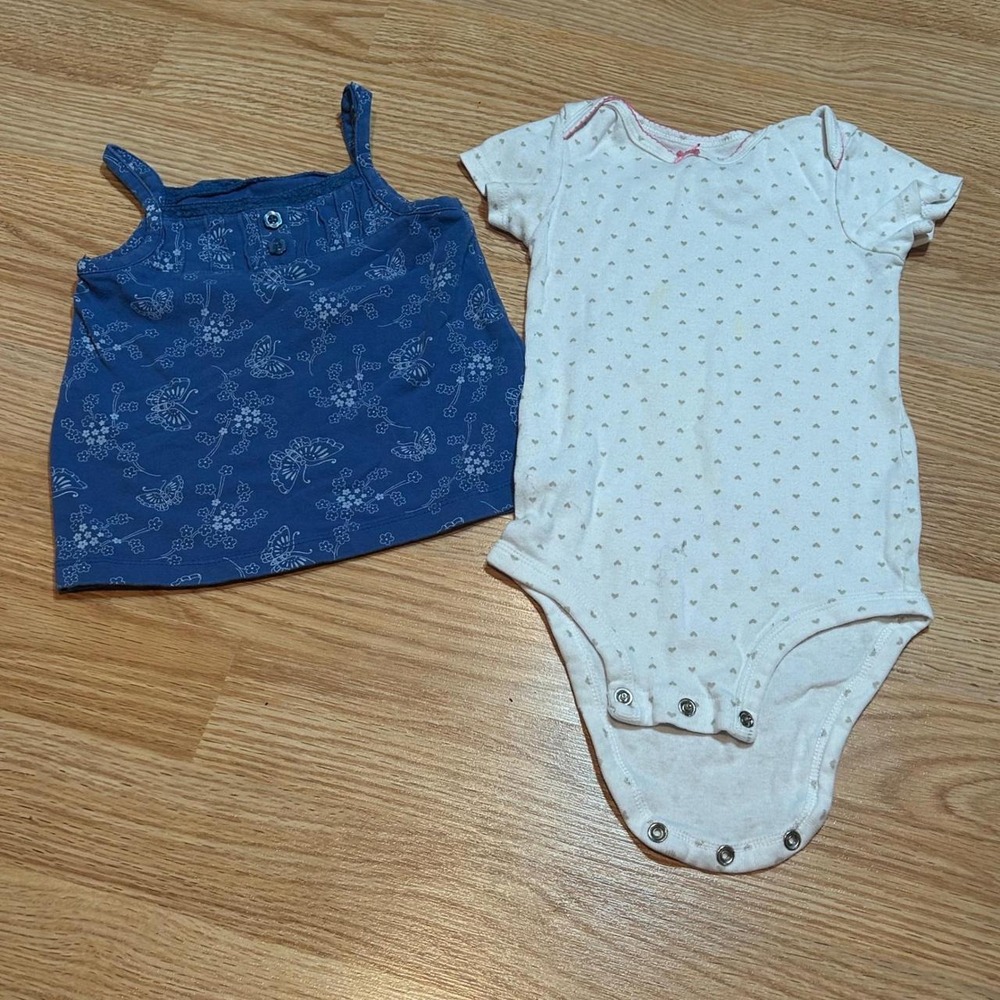 Carter's Puma Baby Girl Clothes Lot 14pc Tops Bodysuits Shorts 24 Months - Picture 4 of 8